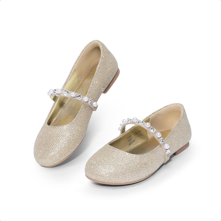 DREAM PAIRS Mädchen Mary Jane Strap Flache Schuhe Ballerinas Prinzessin Schuhe Flache Schulschuhe 24