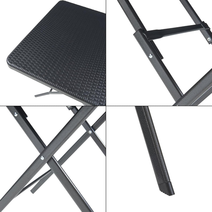 [en.casa] Klapptisch Mark Gartentisch Campingtisch klappbar 78 x 78 x 74 cm quadratisch Picknicktisc