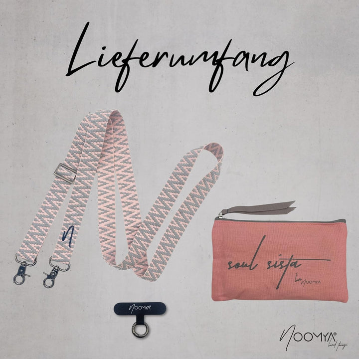 NOOMYA breite Handykette – Handyband universal zum Umhängen mit Adapter, Handy Band verstellbar & ab