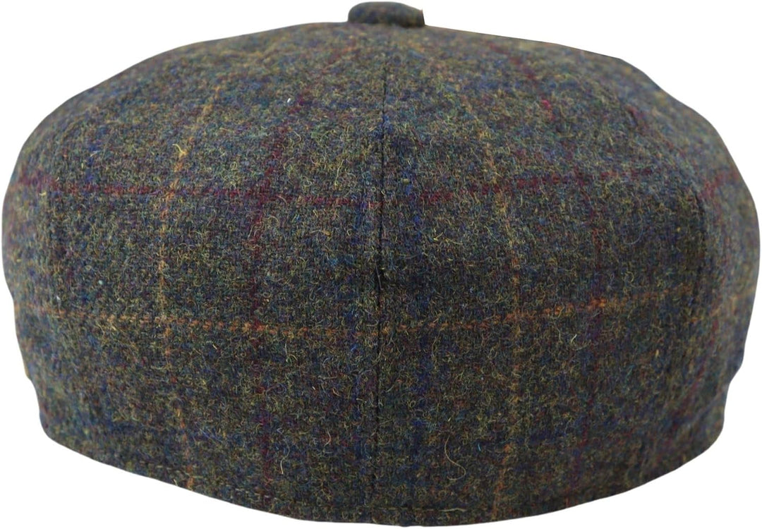TruClothing.com Herren 8 Bahnen Razor Baker Boy Mütze Wolle Tweed Blinders Newsboy Kariert L-XL oliv