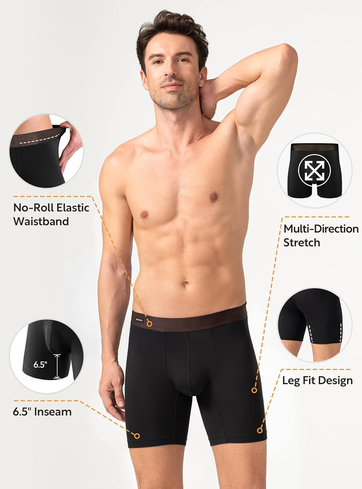 DAVID ARCHY 3/4er Pack Boxershorts, Weich, Hautfreundlich und Luftdurchlässig, Unterwäsche mit Beute