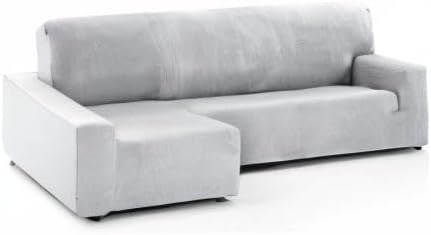 Martina Home - Sofabezug, Eckteil Links, Chaise Longue Brazo Izquierdo, 240-280 cm, Grau (Alma) lang