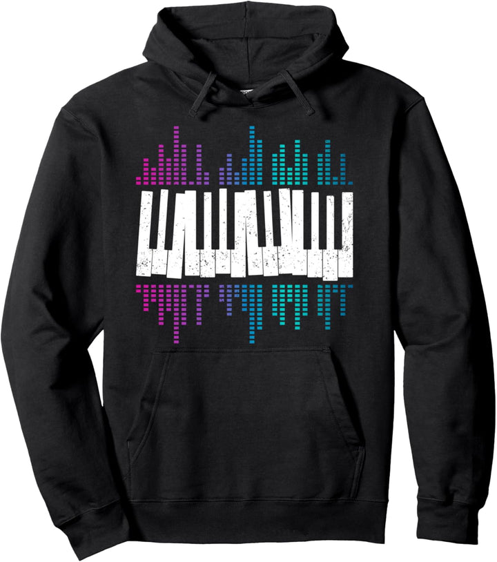 Pianist Klaviatur Musiker Klavierspieler Piano Klavier Pullover Hoodie