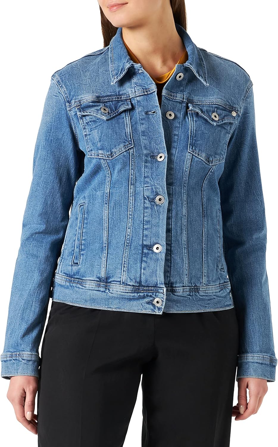 Pepe Jeans Damen Thrift Jacket (1er Pack) XXS Blue (Denim-HQ0), XXS Blue (Denim-HQ0)