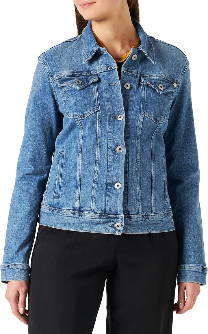 Pepe Jeans Damen Thrift Jacket (1er Pack) XXS Blue (Denim-HQ0), XXS Blue (Denim-HQ0)