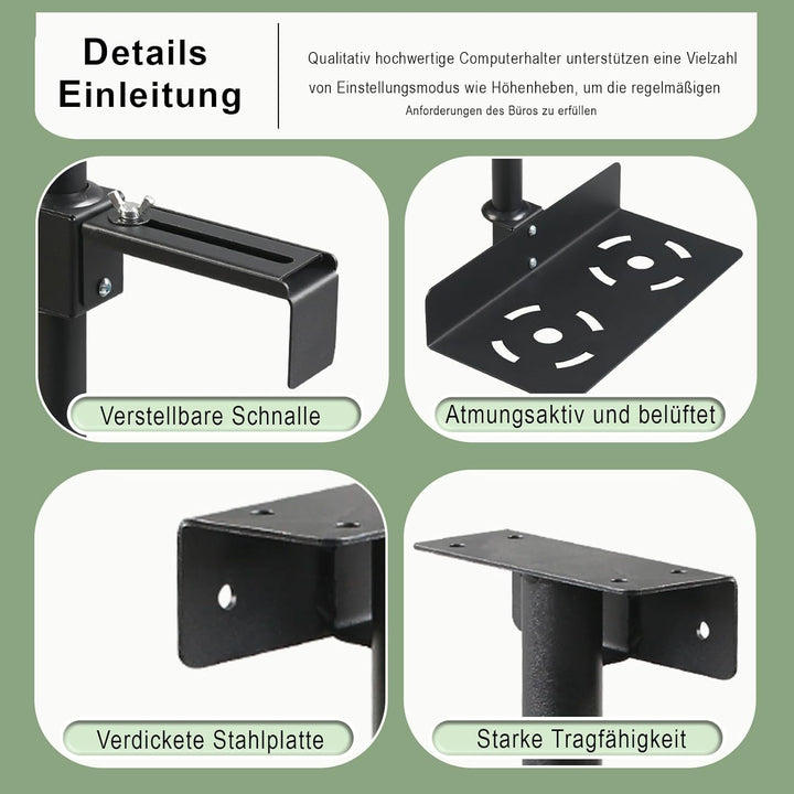STEEIRO PC Halterung Unter Schreibtisch, Heavy Duty PC Halterung, Computergehäuse-Halterung bis zu 3