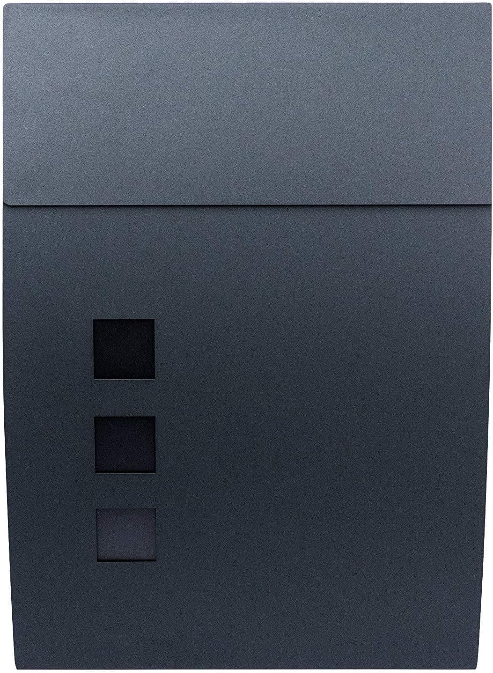 VERDA Briefkasten Postkasten Wandbriefkasten Maiboxen ANTHRAZIT SN3649-1