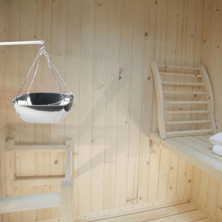 Sauna-Aromaschale, Edelstahl-Sauna-Aromaschale für ätherische Öle Wandhalterung mit verstellbarem Sc