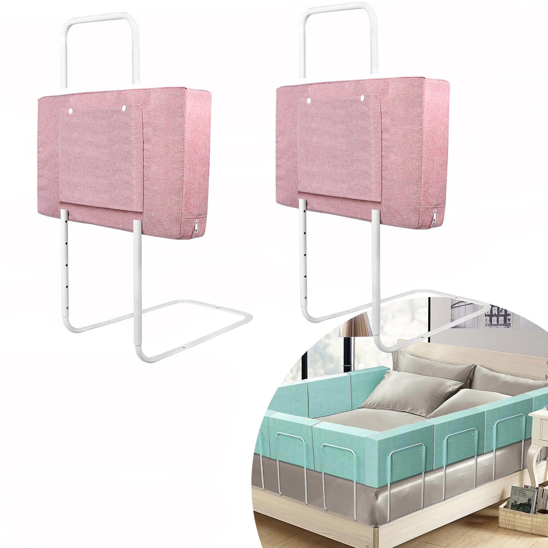 JOIEYOU Bettgitter Bettschutzgitter Rausfallschutz Bett 60cm Bettgitter 5 Loch Höhenverstellbar Bett