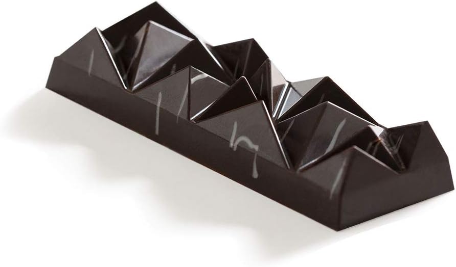 Decora 0050153 SCHOKOLADENFORM TAFEL Serena 5 CAV. 85X31X15HMM 200X120X22HMM, Polycarbonate, Durchsi