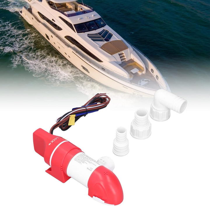 Bilgenpumpe für Boote, Niedrige Bilgenpumpe, Automatische 360-Grad-Bilgenpumpe, 12 V 1100 GPH Bilgen