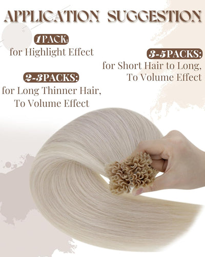 Hetto Blond Bonding Echthaar Extensions Keratin Echthaar Extensions Bondings Remy Bonding Extensions