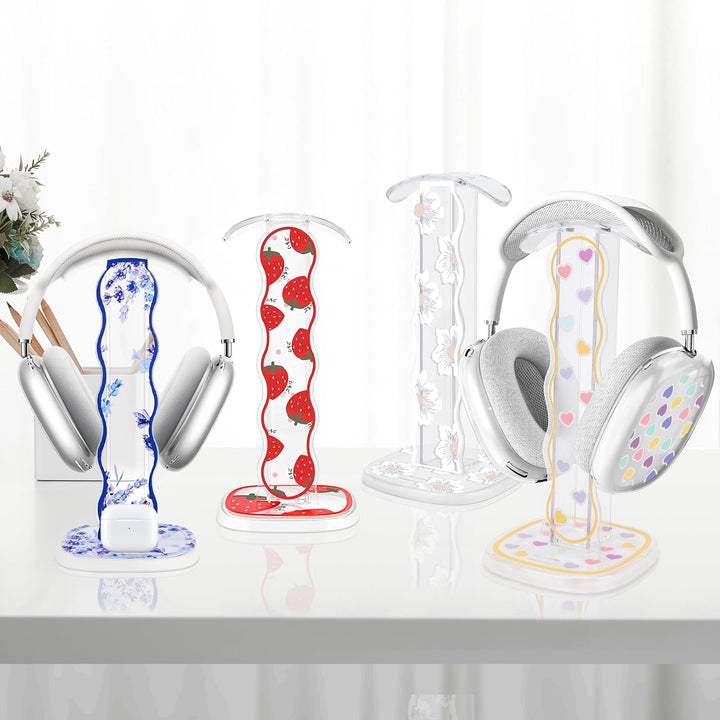 Blumen Schutzhülle kompatibel mit Apple AirPods Max (2024/2020), Kopfhörerabdeckung Zubehör+Universa