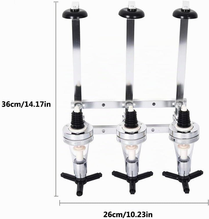 Ianulus An der Wand Montierter Weinspender, 3 Flaschen Weinspender, Weinspender, Bar Butler Flaschen