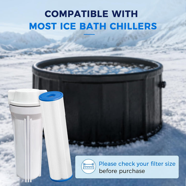 Eisbad-Filter 25.4cm x 6.35cm (6 Packung) Ice Bath Filter 10"x2.5" (6 Packung), Ice Bath Filter 10"x