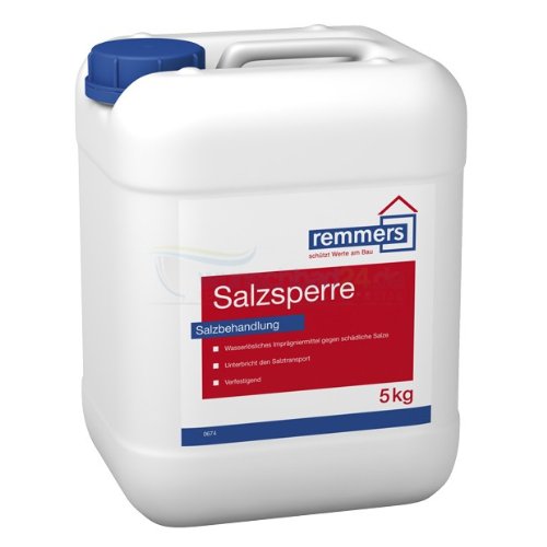 Remmers Salzsperre , Sanierlösung zur Mauersalzverkapselung. 5 Kg