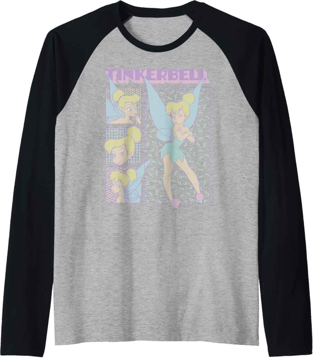 Disney Peter Pan Tinker Bell Retro Fade Raglan