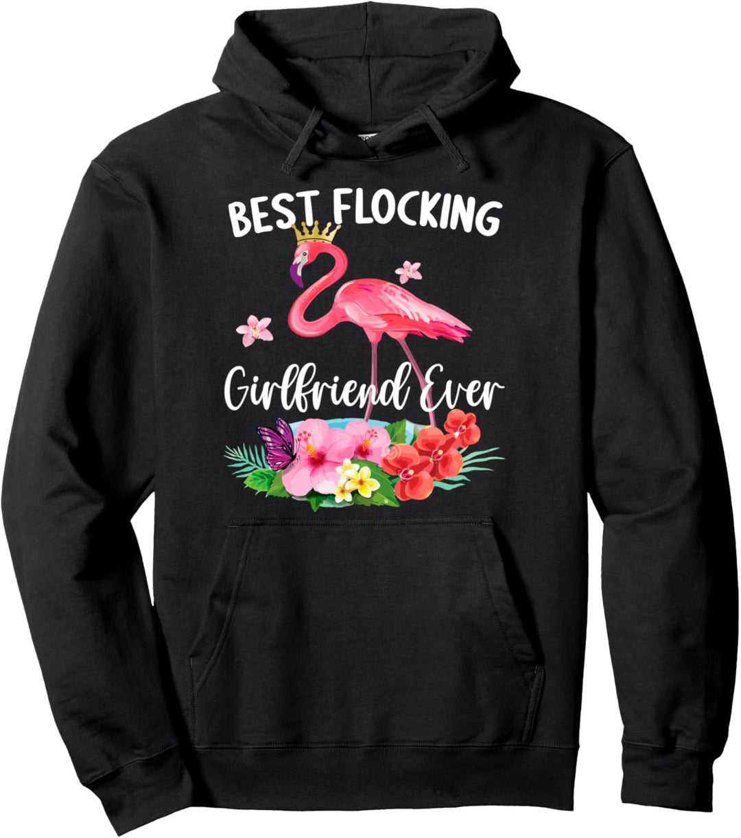 Lustige Beste Beflockung Freundin jemals Flamingo-Fan Pullover Hoodie