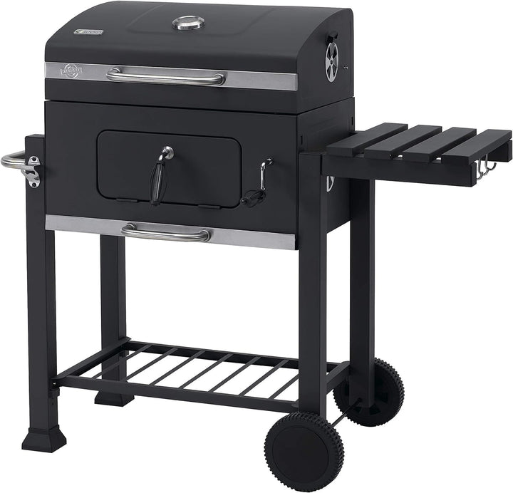 Tepro Grillwagen Toronto Click Holzkohlegrill, Anthrazit/Edelstahl &amp; Abdeckhaube passend für Tepro T