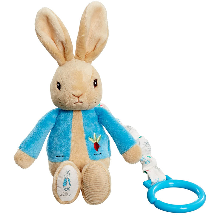 Rainbow Designs PO1451 Beatrix Potter Peter Rabbit Jiggle Attachable Soft Toy - Unisex Pram Toy for