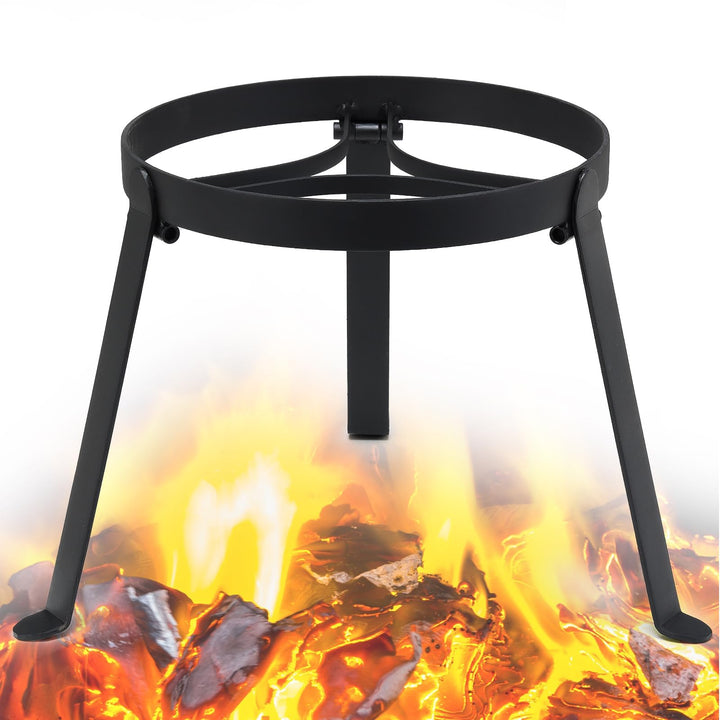 Pfannenknecht für Lagerfeuer, Gestell für Pfanne Schwarz, Dutch Oven Untersetzer Outdoor, Topfstände