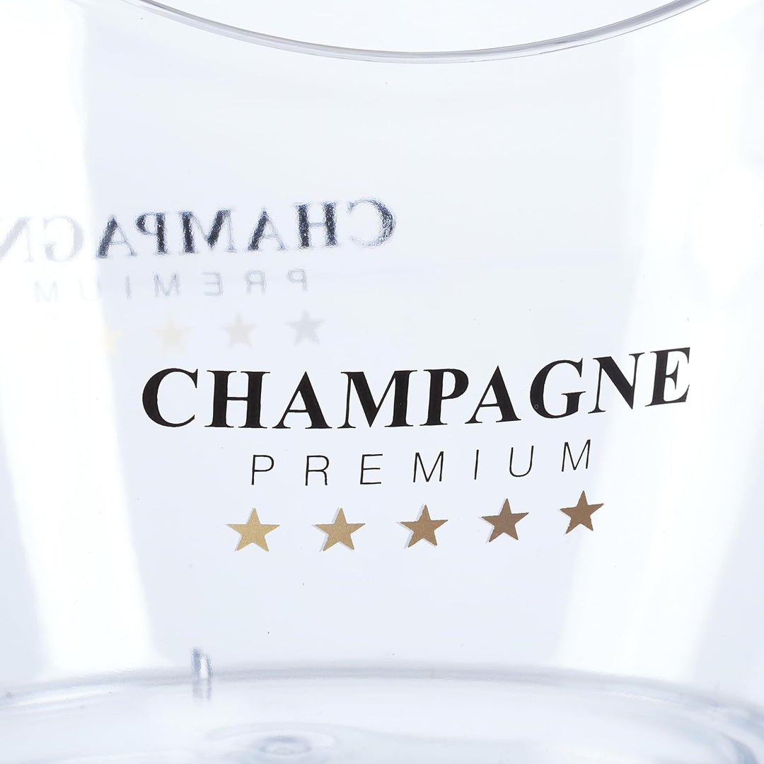 Relaxdays Eiseimer, Getränkeschale mit Griffen, 8 l, Flaschenkühler für Sekt, Champagner & Wein, Kun