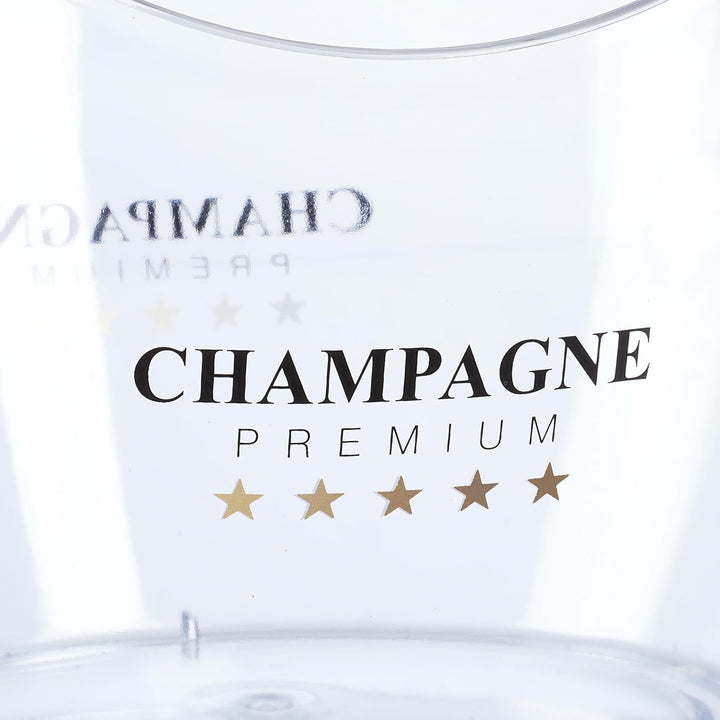 Relaxdays Eiseimer, Getränkeschale mit Griffen, 8 l, Flaschenkühler für Sekt, Champagner & Wein, Kun
