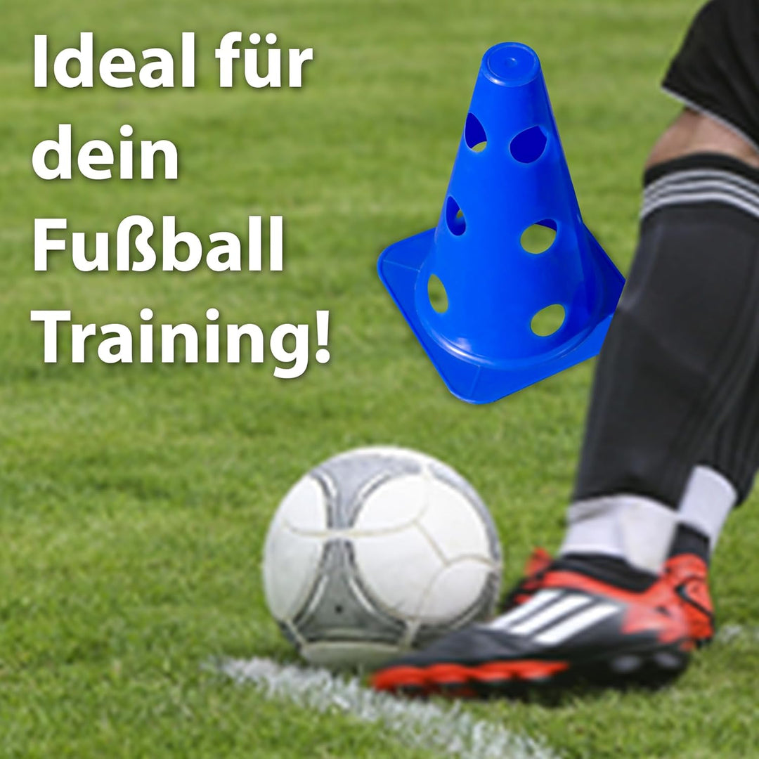 praktisches Steckhürdenset 2024 für Fussball, Hundesport, Pferdesport – Ideales Trainingszubehör, Fu
