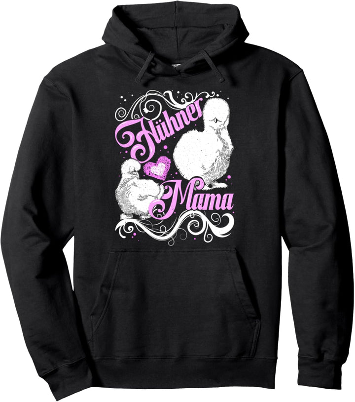 Seidenhühner Hühner Mama Motiv Silkie Chicken Seidenhuhn Pullover Hoodie