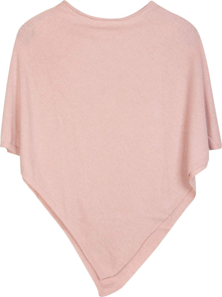 styleBREAKER Damen Feinstrick Poncho in Unifarben, leicht asymmetrischer Schnitt, Ärmellos, Rundhals