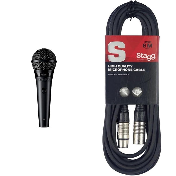 Shure PGA58-XLR-E Gesangs-Mikrofon Uebertragungsart (Details):Kabelgebunden &amp; Stagg Hochwertiges Mik
