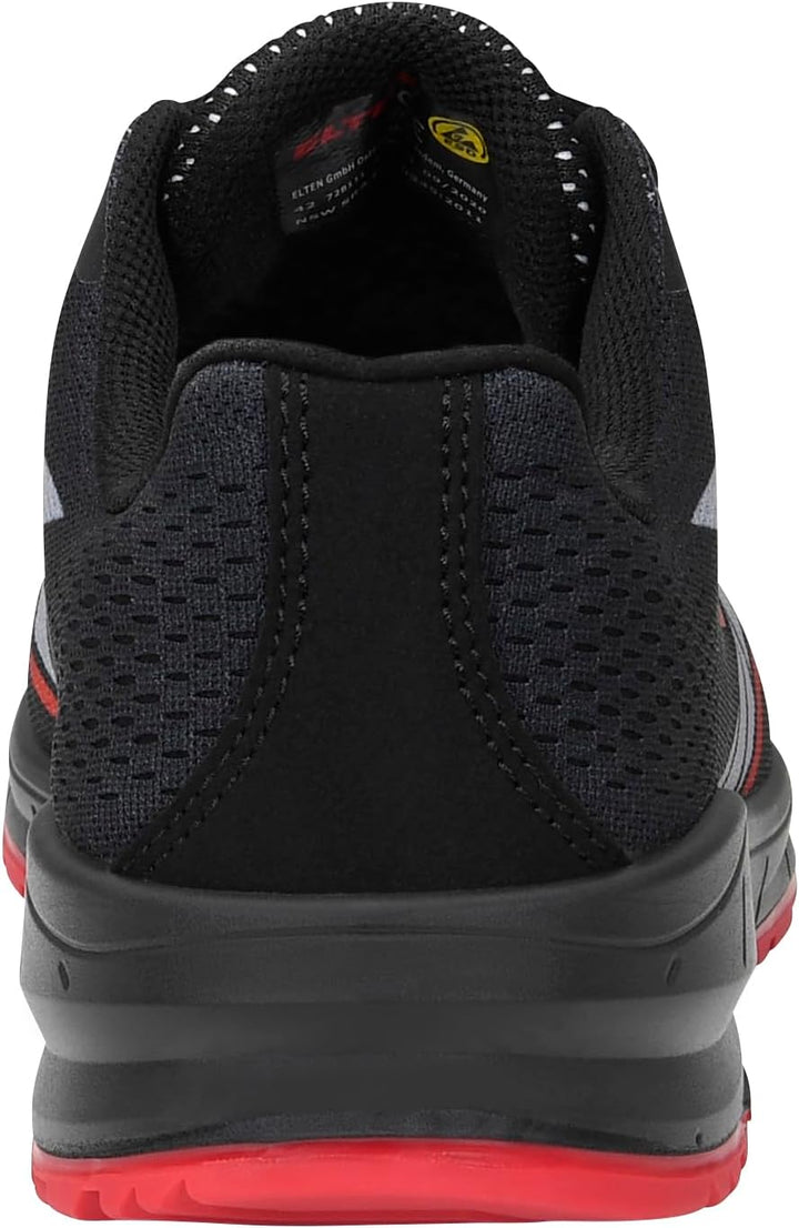 ELTEN Sicherheitsschuhe Larkin XXSports Black-Grey Low ESD S1P, Damen und Herren, Textil, Stahlkappe