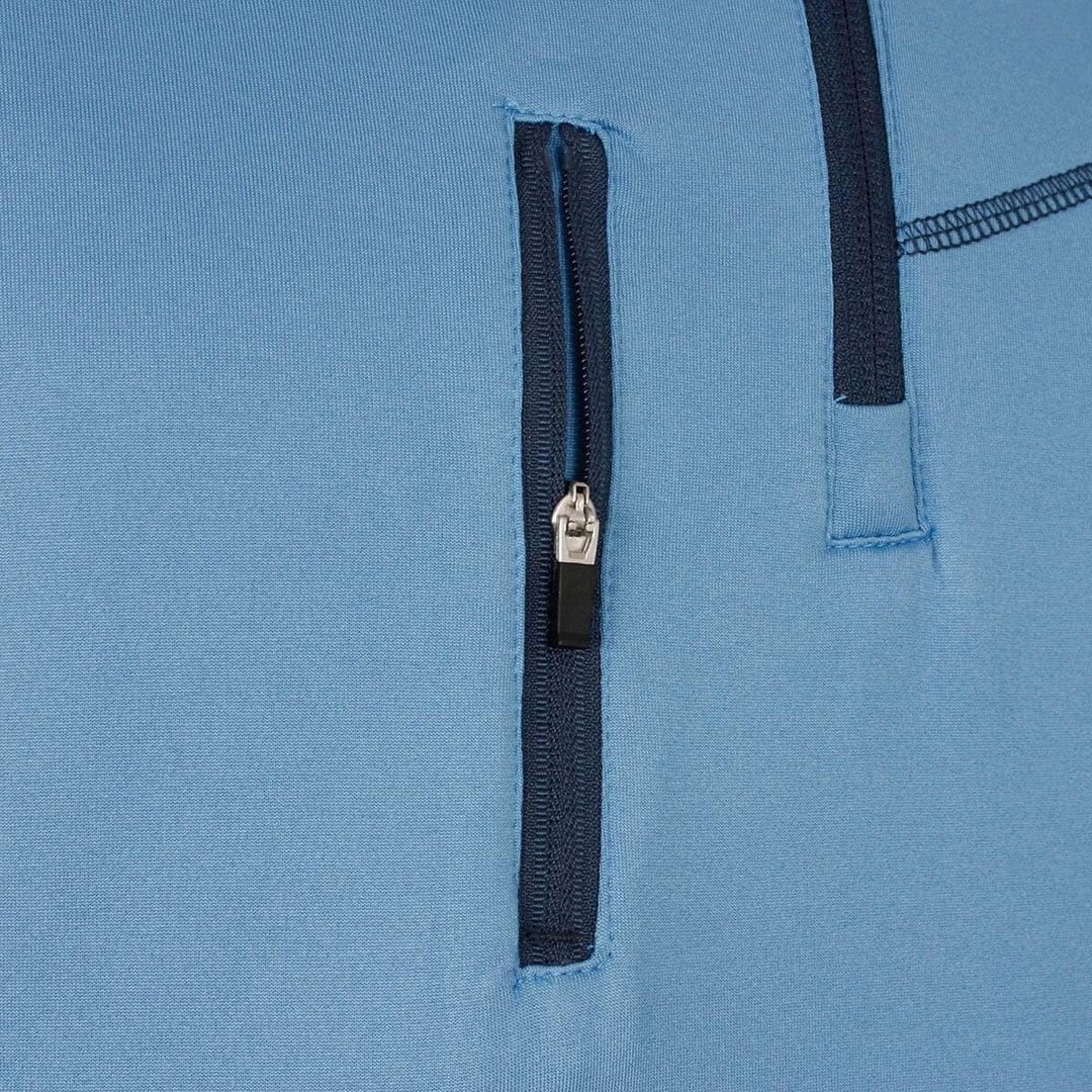 Insel Grün Herren Zip Neck Thermal Wicking Golf Sweater S Purist Blau, S Purist Blau