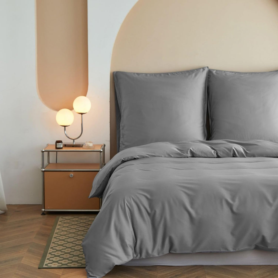 Simple&amp;Opulence Bambus Bettbezug Set, Seidiger und weicher Bettbezug Kühle Bettwäsche Perfekt für Ha