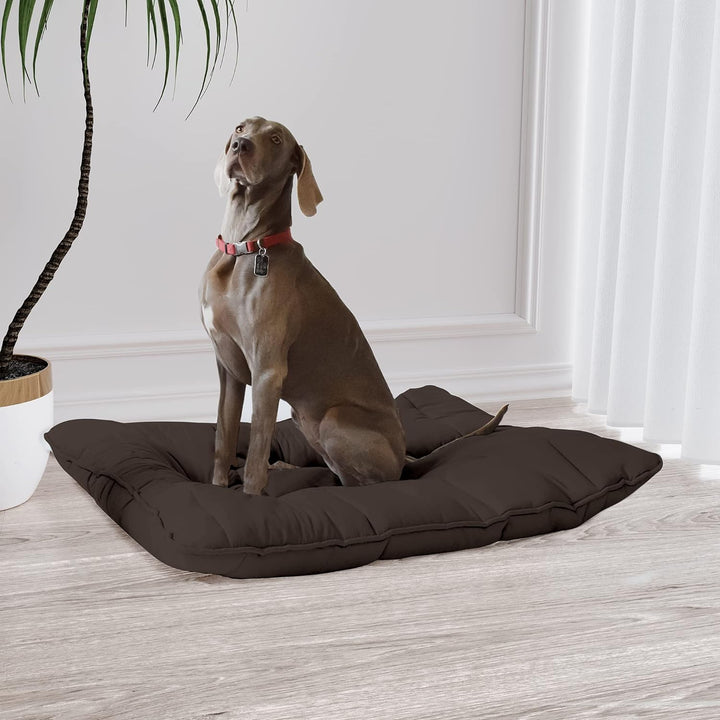 Italian Bed Linen Elegant Hundekissen Maxy, Leinen, Braun, 130x100cm Braun 130x100cm, Braun 130x100c