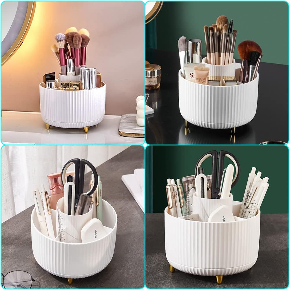 Kosmetik Make Up Organizer, 360°Drehbarer Pinsel Organizer, Kosmetikregal, Lidschattenpinsel Lippens