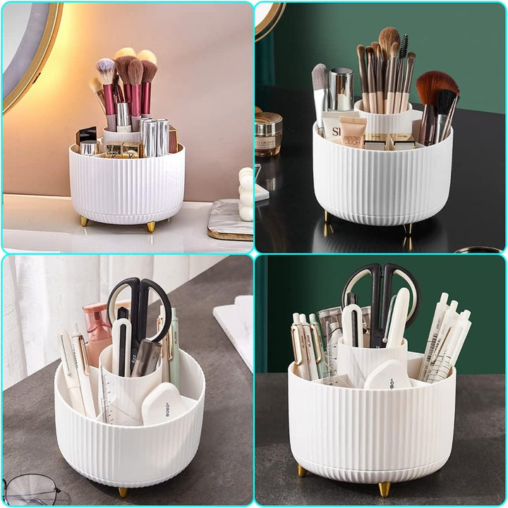 Kosmetik Make Up Organizer, 360°Drehbarer Pinsel Organizer, Kosmetikregal, Lidschattenpinsel Lippens