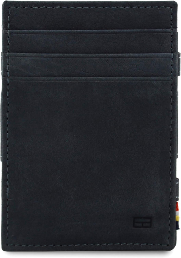 GARZINI Magic Wallet, RFID Geldbeutel für Herren aus echtem Leder für 7 Karten und Münzfach, Mini Ge