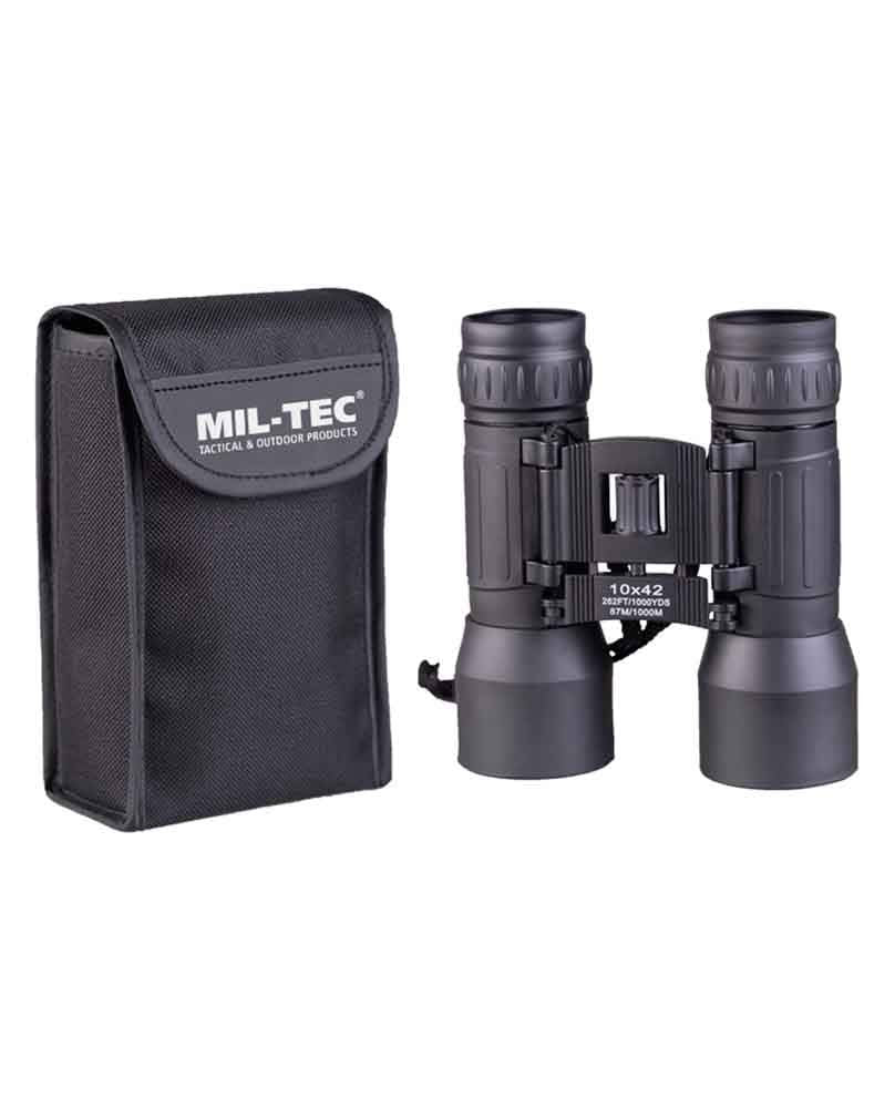 Mil-Tec Fernglas Faltbar 10X42 Schwarz Einheitsgrösse, Schwarz Einheitsgrösse