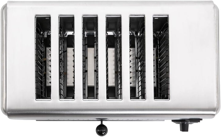 Toaster 6 Scheiben 3 Bräunungstufe 2400W Toaster Edelstahl | Aufwärmfunktion | Liftfunktion | Abscha