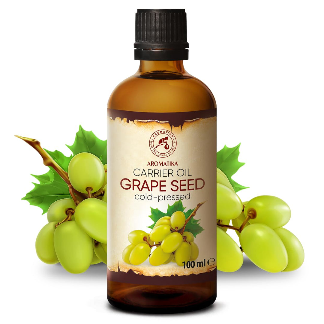 Traubenkernöl Kaltgepresst 100ml - Traubenöl Rein und Natürlich - Glasflasche - Vitis Vinifera - Ita
