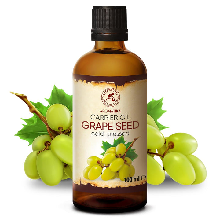 Traubenkernöl Kaltgepresst 100ml - Traubenöl Rein und Natürlich - Glasflasche - Vitis Vinifera - Ita