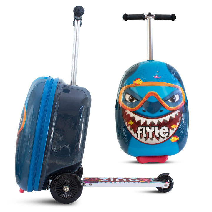 FLYTE Roller-Koffer, Faltbarer Kinderkoffer - Hartschale, Ride On mit Rädern, 2-in-1, 18 Zoll, 25 Li