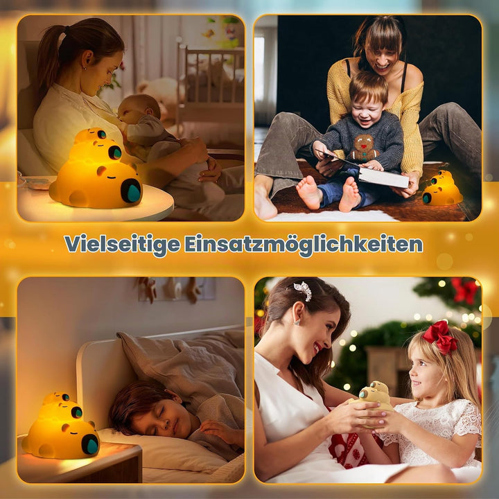 Capybara Nachtlicht, Kinder dekorative Lichter für Schlafzimmer Schlaf 3 Geschwindigkeit verstellbar