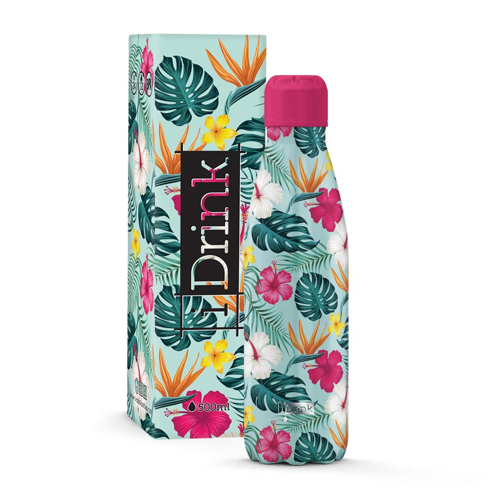 IDRINK - Revolutionäre Kids Thermosflasche, 2 Wände, Edelstahlflasche, Fassungsvermögen 350 ml Kids
