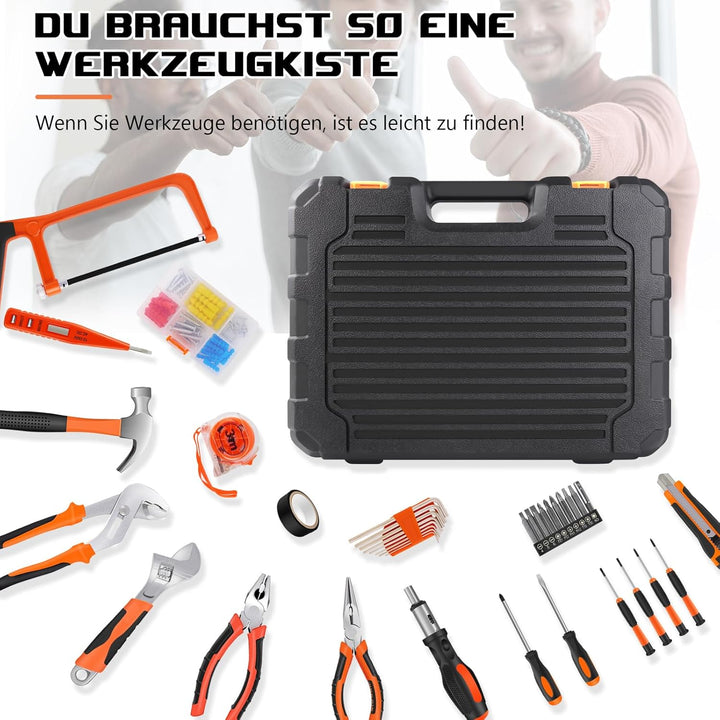 Werkzeugkoffer Set 102 tlg Werkzeug Satz Werkzeugkasten Werkzeugkiste schlüssel Werkzeugkoffer mit W