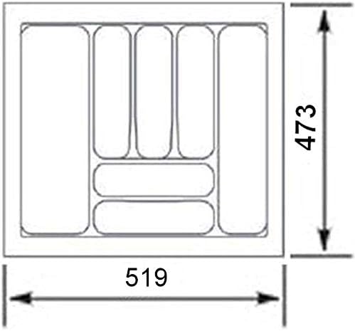 Orga-Box Besteckeinsatz I Besteckkasten 517 x 474 mm für Tandembox+ ModernBox im 60er Schrank 517 x