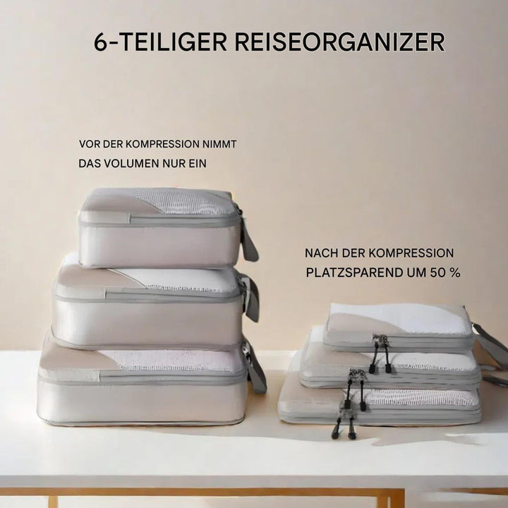 Kompressionsbeutel 6 Stück Platzsparende Gepäck-Organizer-Aufbewahrung