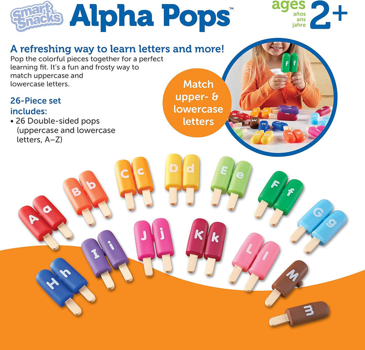Learning Resources Smart Snacks Eis am Stiel Buchstaben-Steckspiel