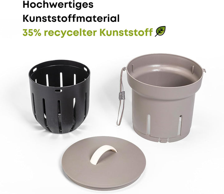 Urbalive Beetkomposter für Wurmkompost 12L - Garten unterirdisch Wurmkomposter zum Eingraben - Desig
